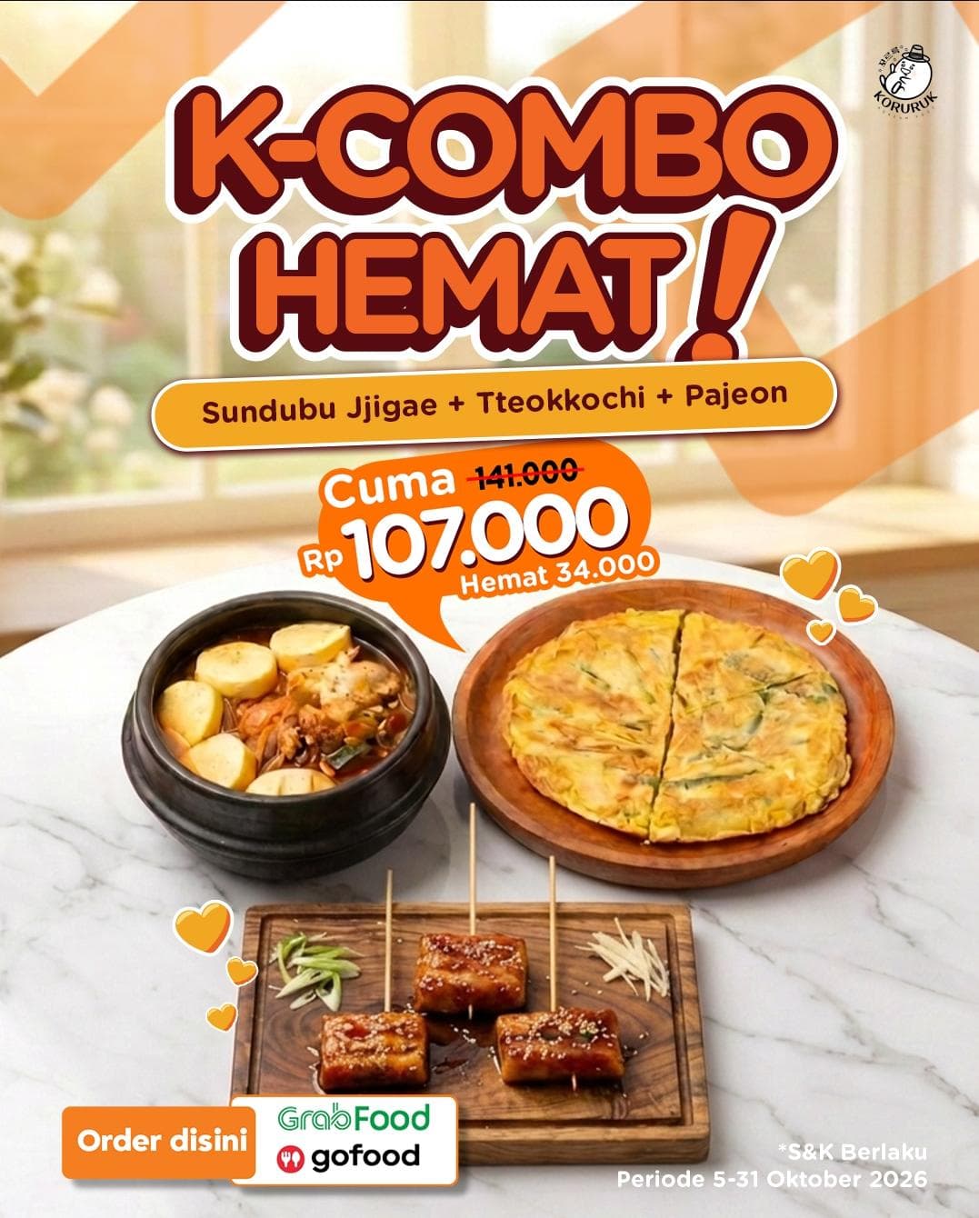 Korean dosirak lunch box combo deal with drink